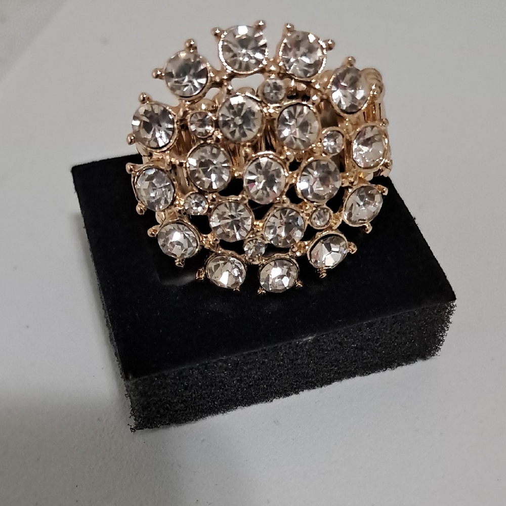 Paparazzi Gold and Silver Crystal Statement Ring